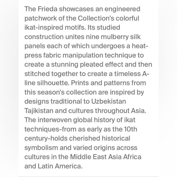 Ralph Lauren Resort 2022 Collection Freida Ikat Print Silk A-Line Midi Day Dress - Picture 15 of 15